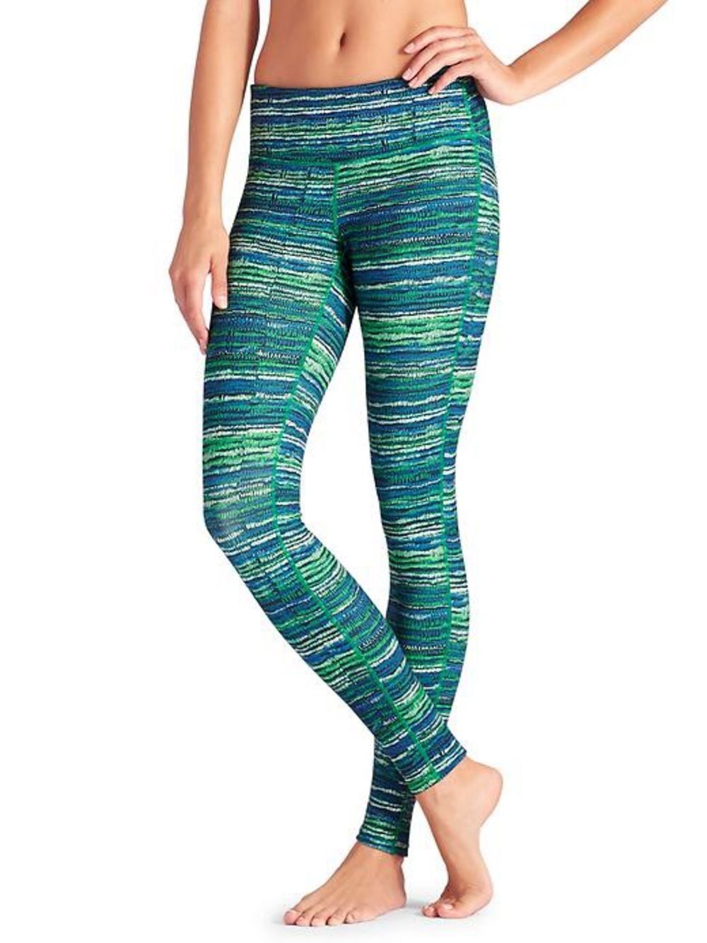 Athleta Retreat Chaturanga Tight XS Leggings Blue Green Gym Workout